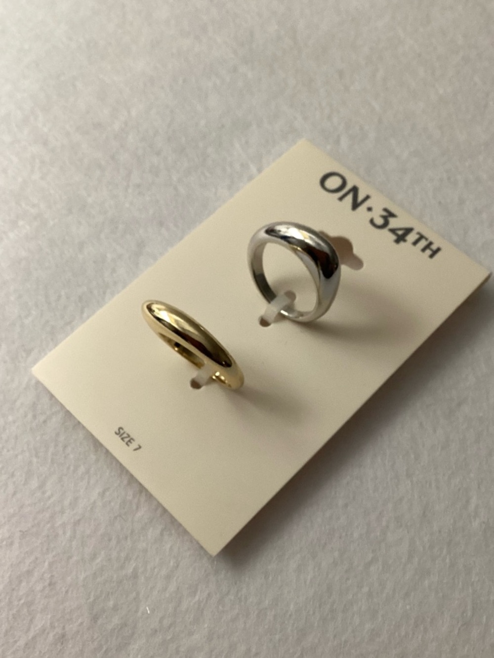 On 34th Two-Tone 2-Pc. Set Puffy Rings - Picture 6 of 7